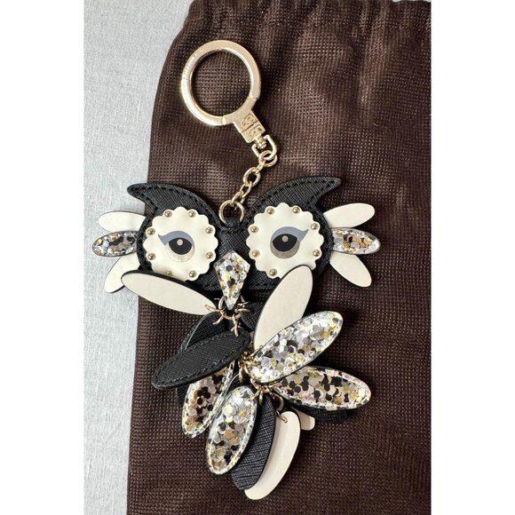 Kate Spade SET OF 4 - Owl-Themed Bag, Cardholder & Keychain Set with Dustbag - Picture 4 of 15